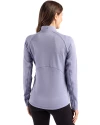 Baltimore Orioles Mono Cutter & Buck Peshastin Fleece Recycled Womens Half Zip Pullover Hyacinth Heather Back Thumbnail Image