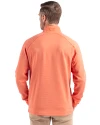 San Diego Padres Cooperstown Cutter & Buck Peshastin Fleece Recycled Mens Half Zip Pullover College Orange Heather Back Thumbnail Image