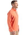 New York Mets Cutter & Buck Peshastin Fleece Recycled Mens Half Zip Pullover College Orange Heather Side Thumbnail Image