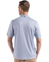 Atlanta Braves Cooperstown Cutter & Buck Pike Eco Diamond Dot Print Recycled Mens Big & Tall Polo Navy Blue Back Thumbnail Image