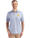 Seattle Mariners Cooperstown Cutter & Buck Pike Eco Diamond Dot Print Recycled Mens Polo Navy Blue Front Thumbnail Image