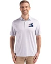 Chicago White Sox Cooperstown Cutter & Buck Pike Eco Diamond Dot Print Recycled Mens Polo Polished Medium Gray Front Thumbnail Image