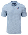 Minnesota Twins Cutter & Buck Pike Eco Diamond Dot Print Recycled Mens Polo Navy Blue Mannequin Thumbnail Image