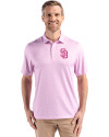 San Diego Padres City Connect Cutter & Buck Pike Eco Diamond Dot Print Recycled Mens Polo Gelato Fuchsia Front Thumbnail Image