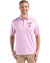 Texas Rangers Mono Cutter & Buck Pike Eco Diamond Dot Print Recycled Mens Polo Gelato Fuchsia Front Thumbnail Image