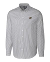 Colorado Buffaloes Cutter & Buck Stretch Oxford Stripe Mens Big and Tall Long Sleeve Dress Shirt Charcoal Mannequin Thumbnail Image