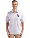Texas Rangers Cooperstown Cutter & Buck Pike Eco Flora Print Recycled Mens Big & Tall Polo Polished Medium Gray Front Thumbnail Image