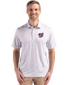 Washington Nationals Cutter & Buck Pike Eco Flora Print Recycled Mens Big & Tall Polo Polished Medium Gray Front Thumbnail Image