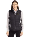 Colorado Buffaloes Cutter & Buck Rainier PrimaLoft® Womens Eco Insulated Full Zip Puffer Vest Black Front Thumbnail Image