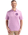View image 10: Seattle Mariners Monochromatic Cutter & Buck Pike Recycled Flora Print Mens Polo Gelato Fuchsia Front