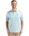 San Diego Padres Mono Cutter & Buck Pike Eco Flora Print Recycled Mens Polo Fresh Mint Front Thumbnail Image