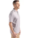 Texas Rangers Mono Cutter & Buck Pike Eco Shadow Check Print Recycled Mens Big & Tall Polo Polished Medium Gray Side Thumbnail Image