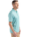 Tampa Bay Rays Mono Cutter & Buck Pike Eco Shadow Check Print Recycled Mens Polo Fresh Mint Side Thumbnail Image