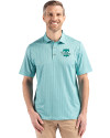 Philadelphia Phillies Mono Cutter & Buck Pike Eco Shadow Check Print Recycled Mens Polo Fresh Mint Front Thumbnail Image