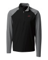 Arkansas Razorbacks Cutter & Buck Response Lightweight Hybrid Quarter Zip Mens Pullover Windbreaker Black Mannequin Thumbnail Image