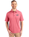 Arkansas Razorbacks Cutter & Buck Forge Heathered Stretch Mens Polo Cardinal Red Heather Front Thumbnail Image