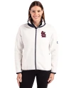 St. Louis Cardinals Cutter & Buck Cascade Eco Fleece Womens Full Zip Jacket Shell/Navy Blue Front Thumbnail Image