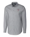 Mississippi State Bulldogs Vintage Cutter & Buck Stretch Oxford Mens Long Sleeve Dress Shirt Charcoal Mannequin Thumbnail Image