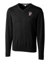 Mississippi State Bulldogs Vintage Cutter & Buck Lakemont Tri-Blend Mens V-Neck Pullover Sweater Black Mannequin Thumbnail Image