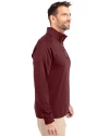 Mississippi State Bulldogs Vintage Cutter & Buck Adapt Eco Knit Stretch Recycled Mens Quarter Zip Pullover Bordeaux Side Thumbnail Image