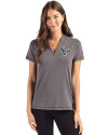 Houston Texans Mono - Cutter & Buck Forge Eco Heathered Stretch Womens Blade Top Dark Black Heather Front Thumbnail Image