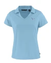 Houston Texans Mono - Cutter & Buck Daybreak Eco Recycled Womens V-neck Polo Atlas Light Blue Mannequin Thumbnail Image