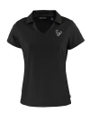 Houston Texans Mono - Cutter & Buck Daybreak Eco Recycled Womens V-neck Polo Black Mannequin Thumbnail Image