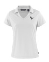 Houston Texans Mono - Cutter & Buck Daybreak Eco Recycled Womens V-neck Polo White Mannequin Thumbnail Image
