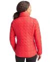 Houston Texans - Cutter & Buck Rainier PrimaLoft®  Womens Eco Insulated Full Zip Puffer Jacket Red Back Thumbnail Image