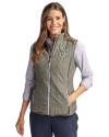 Houston Texans Mono - Cutter & Buck Rainier PrimaLoft® Womens Eco Insulated Full Zip Puffer Vest Poplar Melange Front Thumbnail Image
