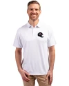 Houston Texans NFL Helmet Cutter & Buck Forge Eco Stretch Recycled Mens Polo White Front Thumbnail Image