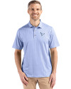 View image 7: Houston Texans Monochromatic Cutter & Buck Pike Recycled Shadow Check Print Mens Polo Hyacinth Front