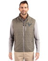 Houston Texans Mono - Cutter & Buck Rainier PrimaLoft® Mens Eco Insulated Full Zip Puffer Vest Poplar Melange Front Thumbnail Image