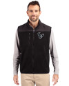 Houston Texans Mono - Cutter & Buck Cascade Eco Fleece Mens Vest Black Front Thumbnail Image