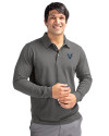 Villanova Wildcats Cutter & Buck Advantage Eco Tri-Blend Pique Mens Long Sleeve Polo Elemental Grey Front Thumbnail Image