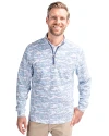 Cutter & Buck Traverse Camo Print Stretch Quarter Zip Mens Pullover IND PRO_HG 1 Thumbnail Image