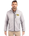 Pitt Panthers Cutter & Buck Rainier PrimaLoft® Mens Eco Insulated Full Zip Puffer Jacket Polished Medium Gray Front Thumbnail Image