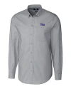 Pitt Panthers Cutter & Buck Stretch Oxford Mens Long Sleeve Dress Shirt Charcoal Mannequin Thumbnail Image