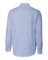 Pitt Panthers Cutter & Buck Stretch Oxford Stripe Mens Long Sleeve Dress Shirt French Blue Mannequin Back Thumbnail Image