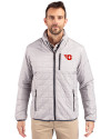 Dayton Flyers Cutter & Buck Rainier PrimaLoft®  Mens Big and Tall Eco Insulated Puffer Jacket Polished Medium Gray Front Thumbnail Image