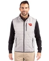 View image 7: Dayton Flyers Cutter & Buck Rainier Recycled Insulated Puffer Mens Big & Tall Full Zip Vest Polished Medium Gray Front