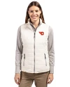 Dayton Flyers Cutter & Buck Rainier PrimaLoft® Womens Eco Insulated Full Zip Puffer Vest Coconut Front Thumbnail Image