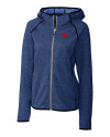 Dayton Flyers Cutter & Buck Mainsail Full Zip Hooded Womens Jacket Tour Blue Heather Mannequin Thumbnail Image