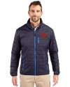Dayton Flyers Cutter & Buck Rainier PrimaLoft® Mens Eco Insulated Full Zip Puffer Jacket Dark Navy Front Thumbnail Image