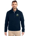Notre Dame Fighting Irish Alumni - Cutter & Buck Cascade Eco Sherpa Fleece Mens Big & Tall Quarter Zip Jacket Navy Blue Front Thumbnail Image
