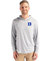 Duke Blue Devils Cutter & Buck Coastline Epic Comfort Recycled Mens Hooded Shirt CONCRETE Front Thumbnail Image