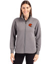 Cleveland Browns Helmet Cutter & Buck Roam Epic Versatility Full Zip Recycled Womens Jacket Elemental Grey Front Thumbnail Image