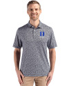 Duke Blue Devils Alumni Cutter & Buck Pike Eco Flora Print Recycled Mens Polo Black Front Thumbnail Image