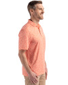 Cleveland Browns Cutter & Buck Pike Eco Flora Print Recycled Mens Polo College Orange Side Thumbnail Image
