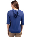 Duke Blue Devils - Cutter & Buck Virtue Eco Pique Recycled Half Zip Pullover Womens Hoodie Tour Blue Back Thumbnail Image
